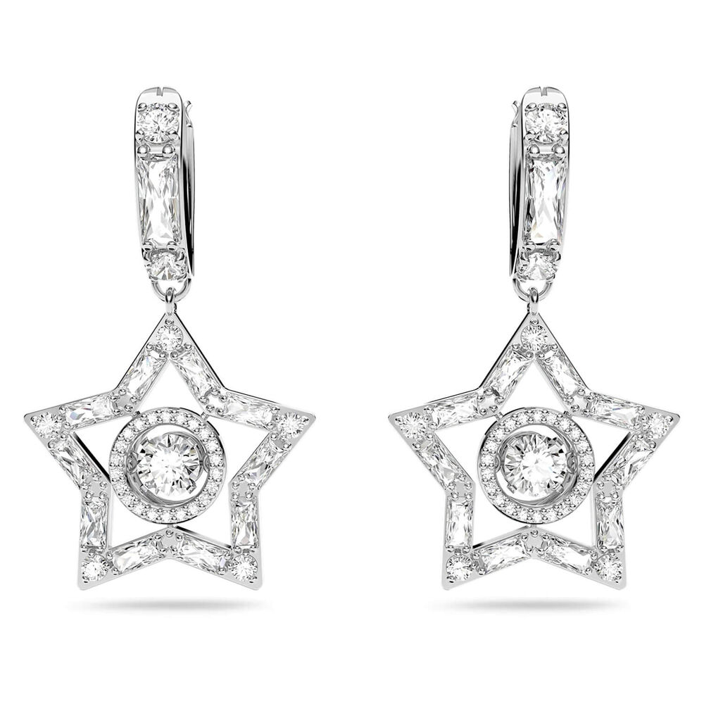 Swarovski Stella Cubic Zirconia Star Drop Earrings