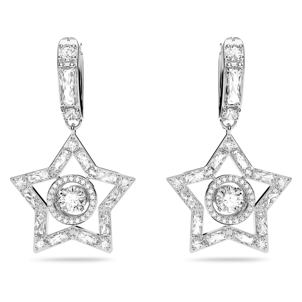 Swarovski Stella Cubic Zirconia Star Drop Earrings image number 0