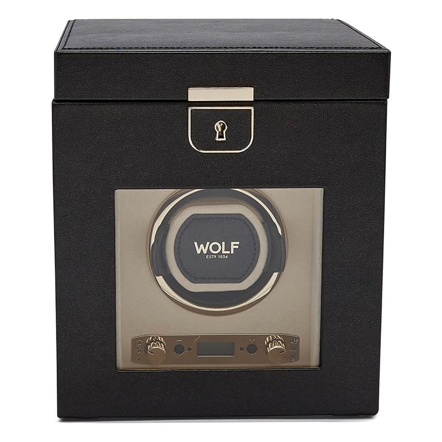 WOLF PALERMO Single Black Anthracite Watch Winder at Fraser Hart