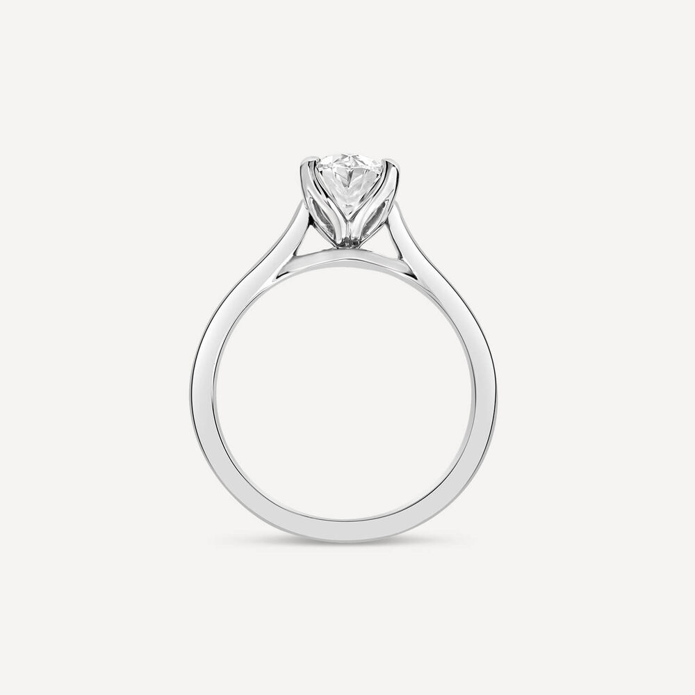 Born Platinum Lab Grown 1ct Oval Solitaire Diamond Ring image number 3