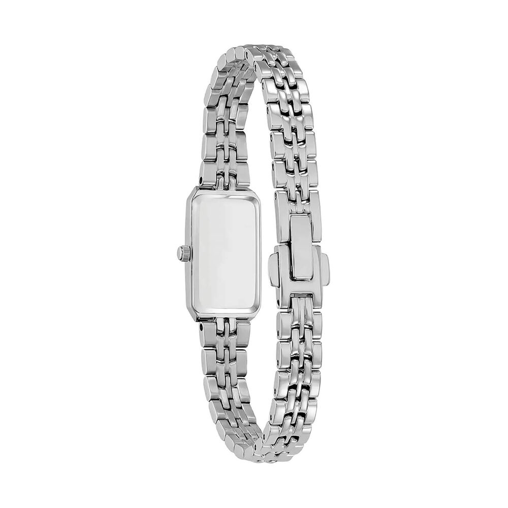Citizen Silhouette 26mm Rectangular Mother of Pearl Dial Steel Bracelet Watch image number 2