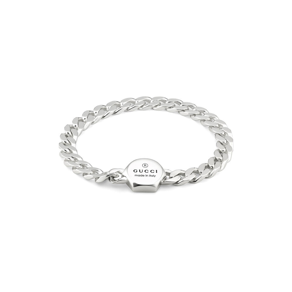 Gucci Trademark Sterling Silver Chain Bracelet image number 0