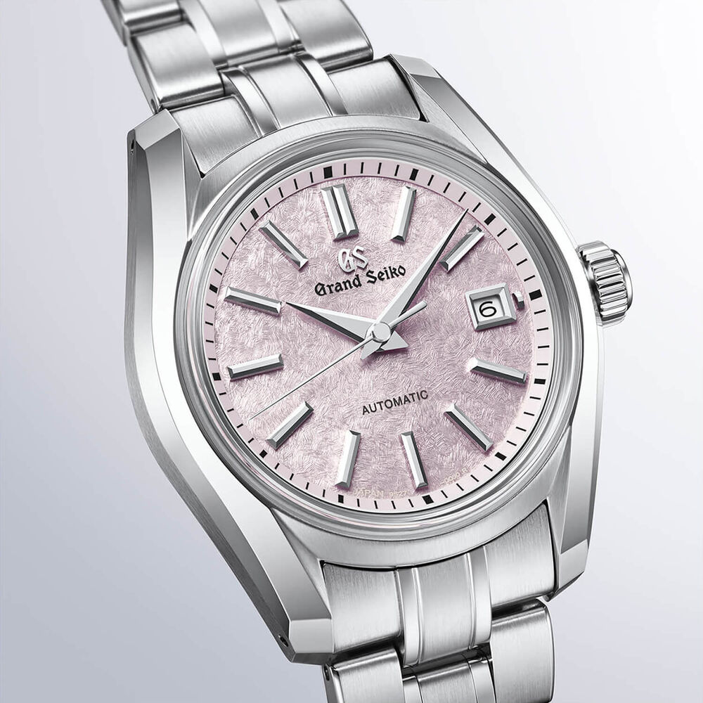 Grand Seiko Heritage 'Sakura-Kakushi' 62GS 30mm Pink Dial Steel Bracelet Watch