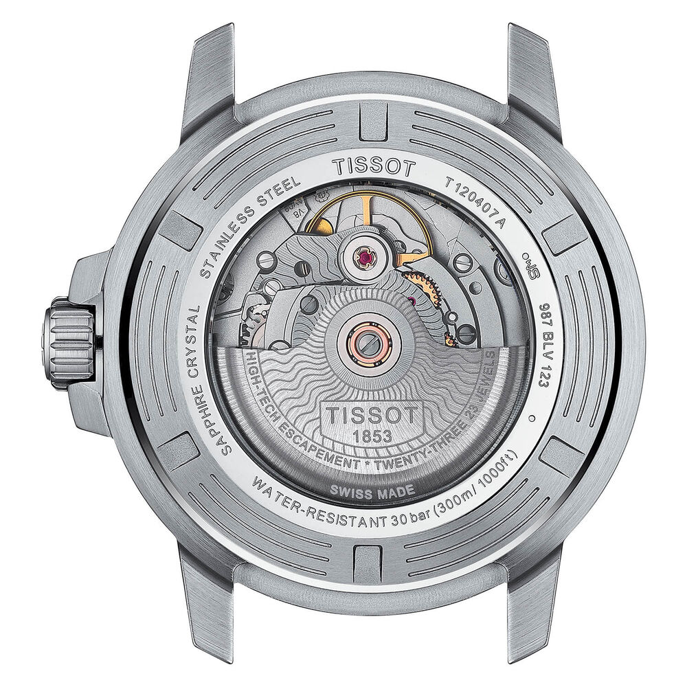 Tissot Seastar Powermatic80 43mm Blue Dial Steel Case Bracelet Watch