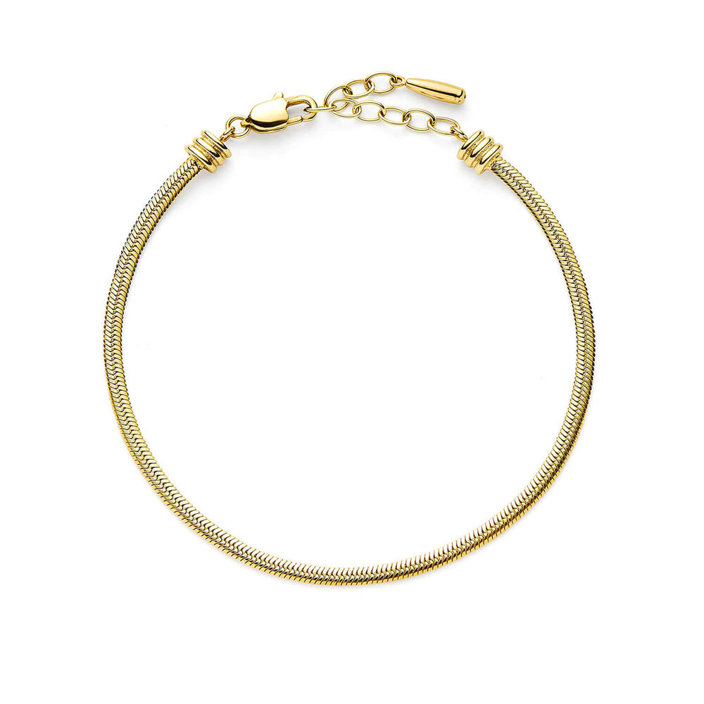 Missoma 18ct Gold Plated Steel Thin Snake Chain Bracelet