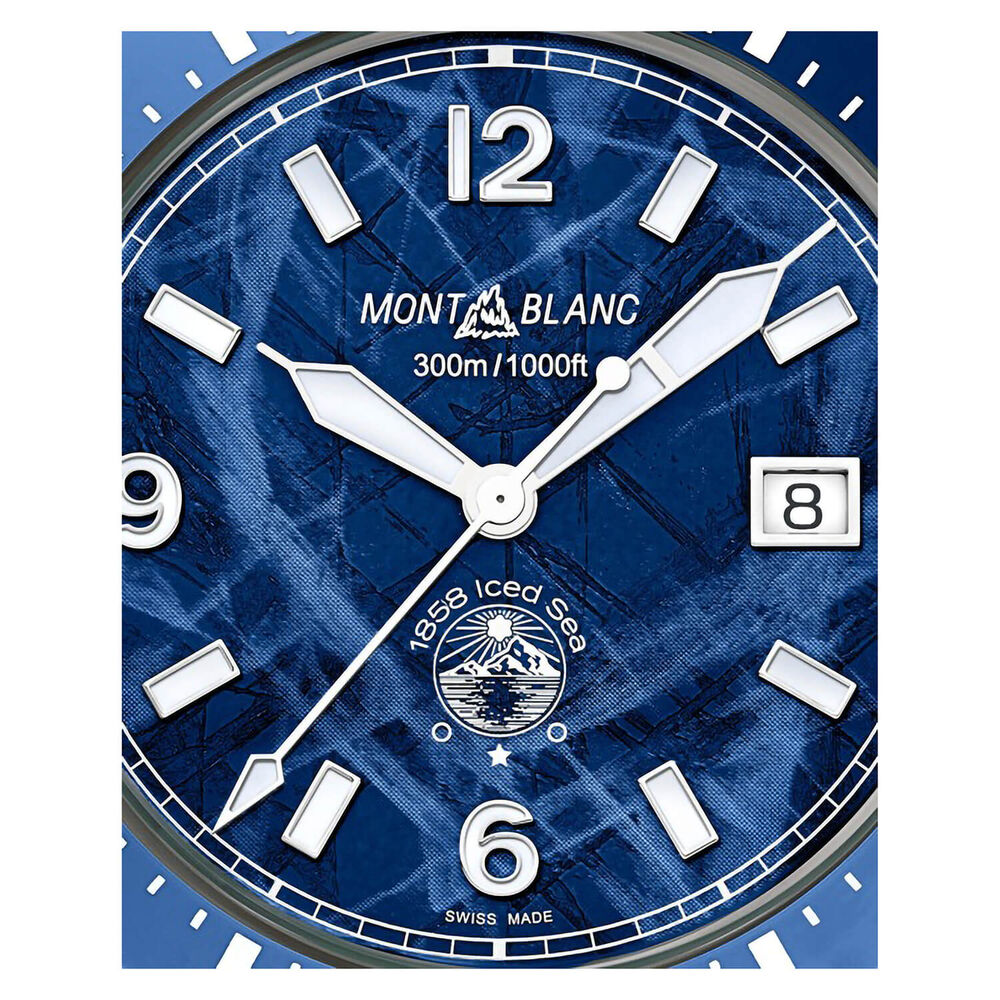 Montblanc 1858 Iced Sea Blue 41mm Dial Bracelet Watch image number 4