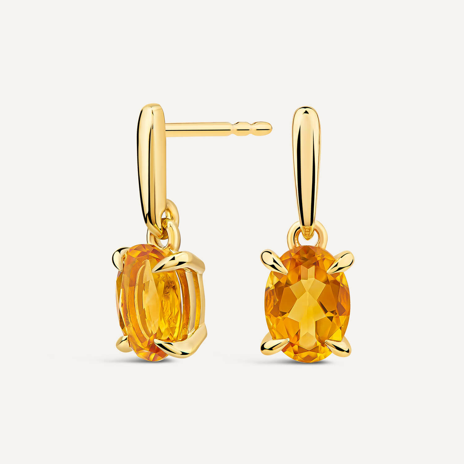 Citrine drop earrings yellow gold shop