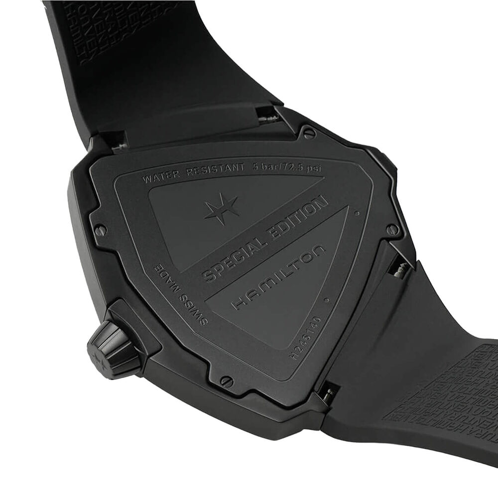 Hamilton Ventura XXL Bright Dune Limited Edition Black Dial Rubber Strap Watch image number 8