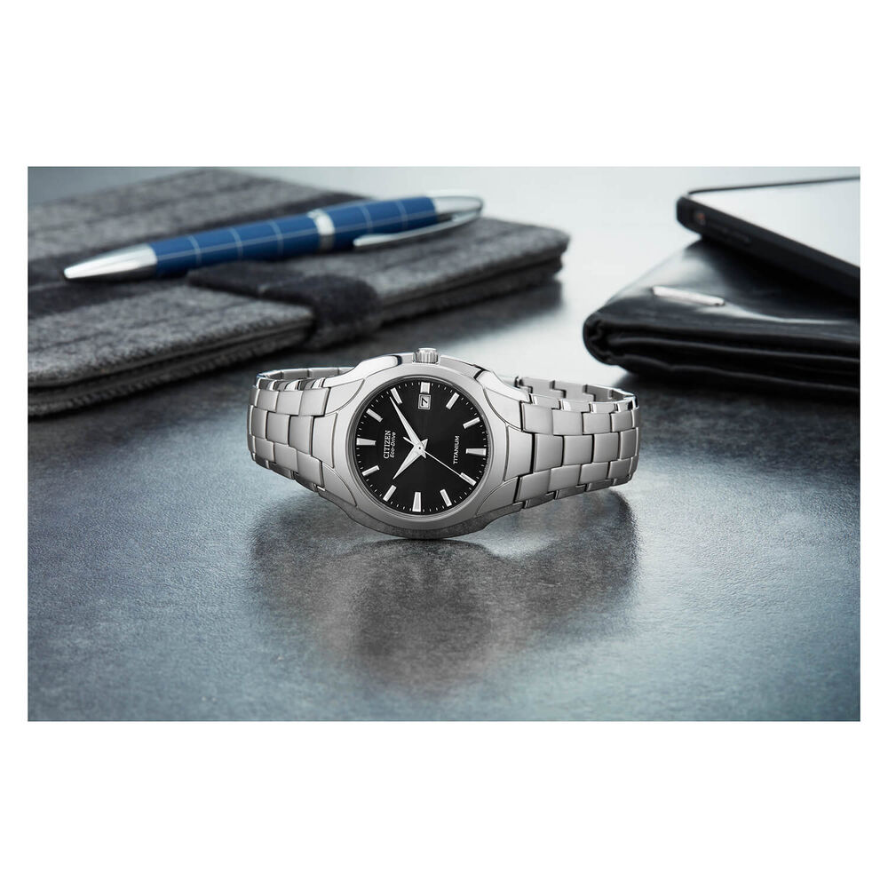 Citizen Mens Super Titanium Gents Eco-Drive Titanium Bracelet Watch