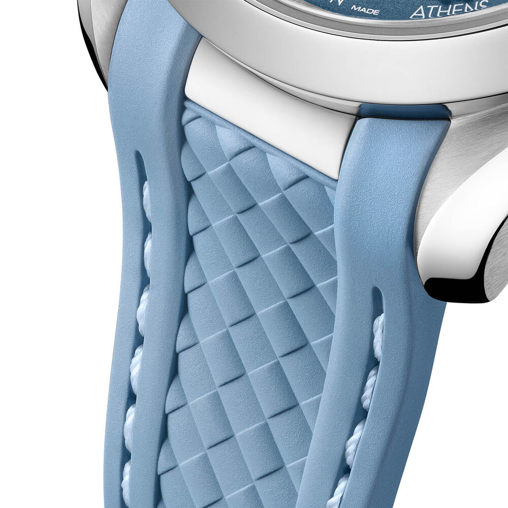 OMEGA Seamaster Aqua Terra 150M Gmt Worldtimer 43mm Summer Blue Dial Rubber Strap Watch image number 4