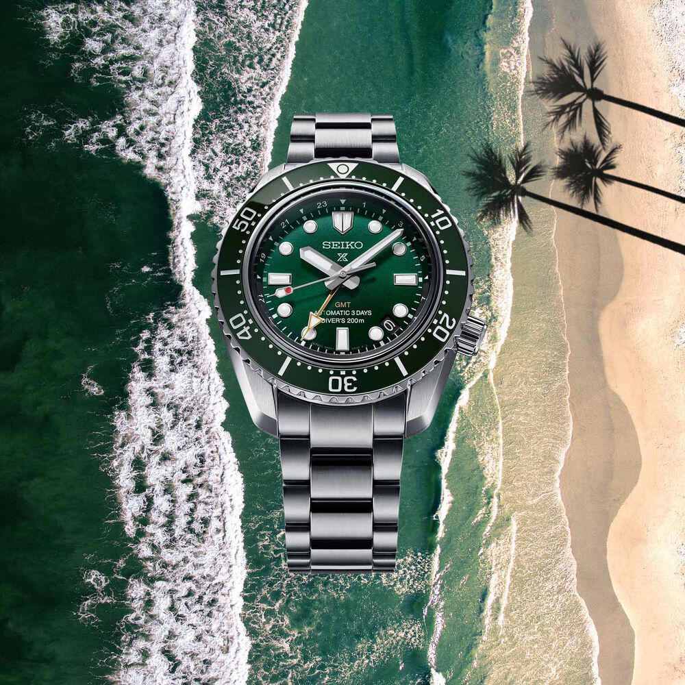 Seiko Prospex 1968 Edition 42mm Green Dial & Bezel Bracelet Watch image number 8