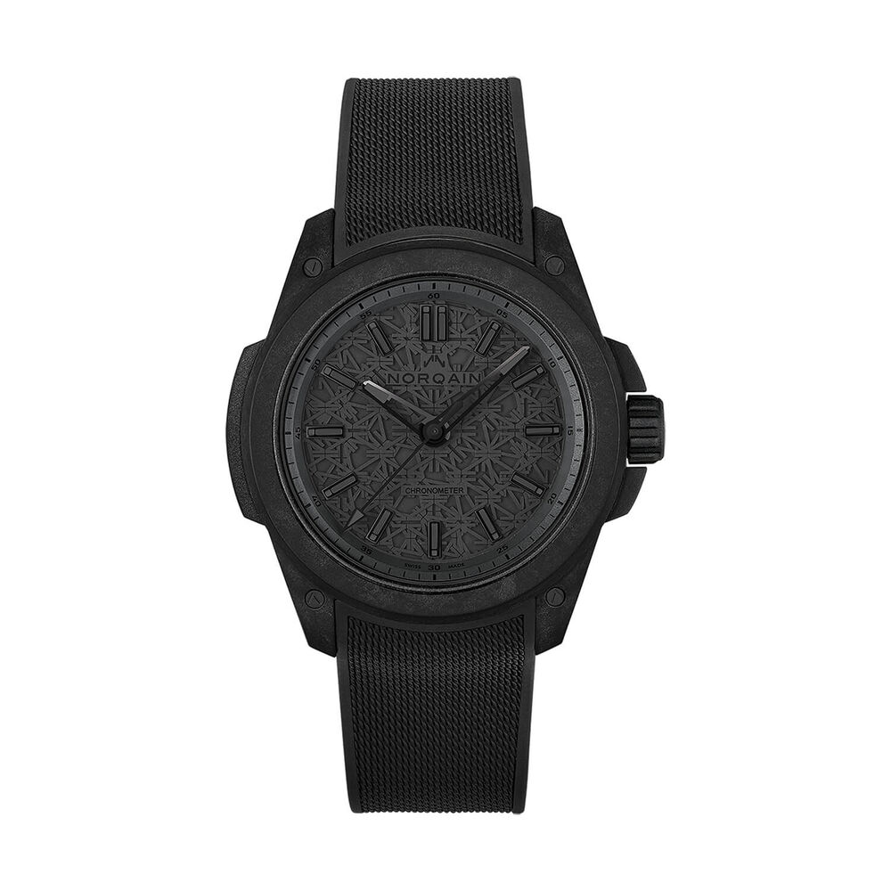 NORQAIN Wild ONE All Black Automatic 42mm Dial Rubber Strap Watch