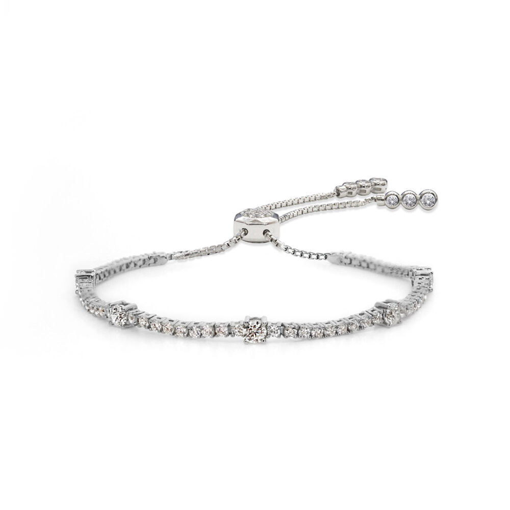 CARAT* London Silver Phoebe Single RowatchMillennium Slider bracelet