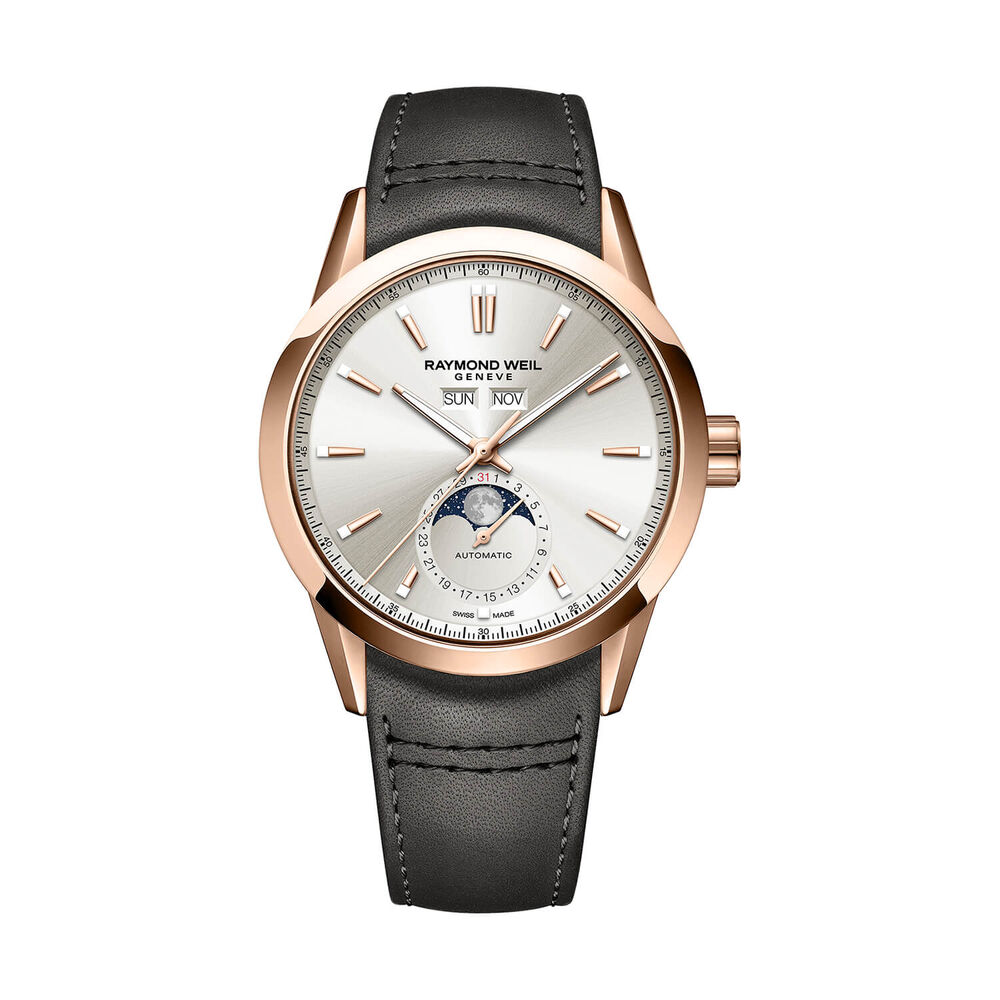 Raymond Weil Freelancer Complete Calendar 40mm Dune Sunray Dial Brown Leather Strap Watch