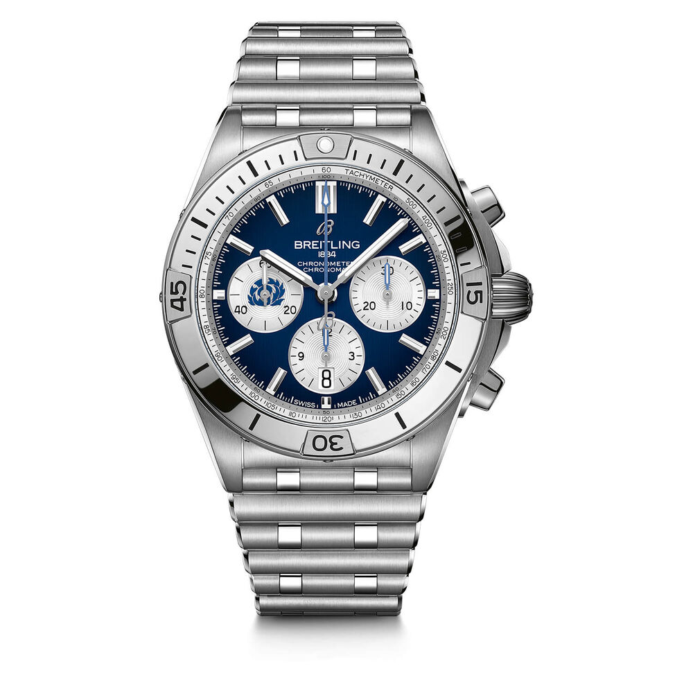 Breitling Chronomat Six Nations Scotland 42mm Blue Dial Bracelet Watch image number 0