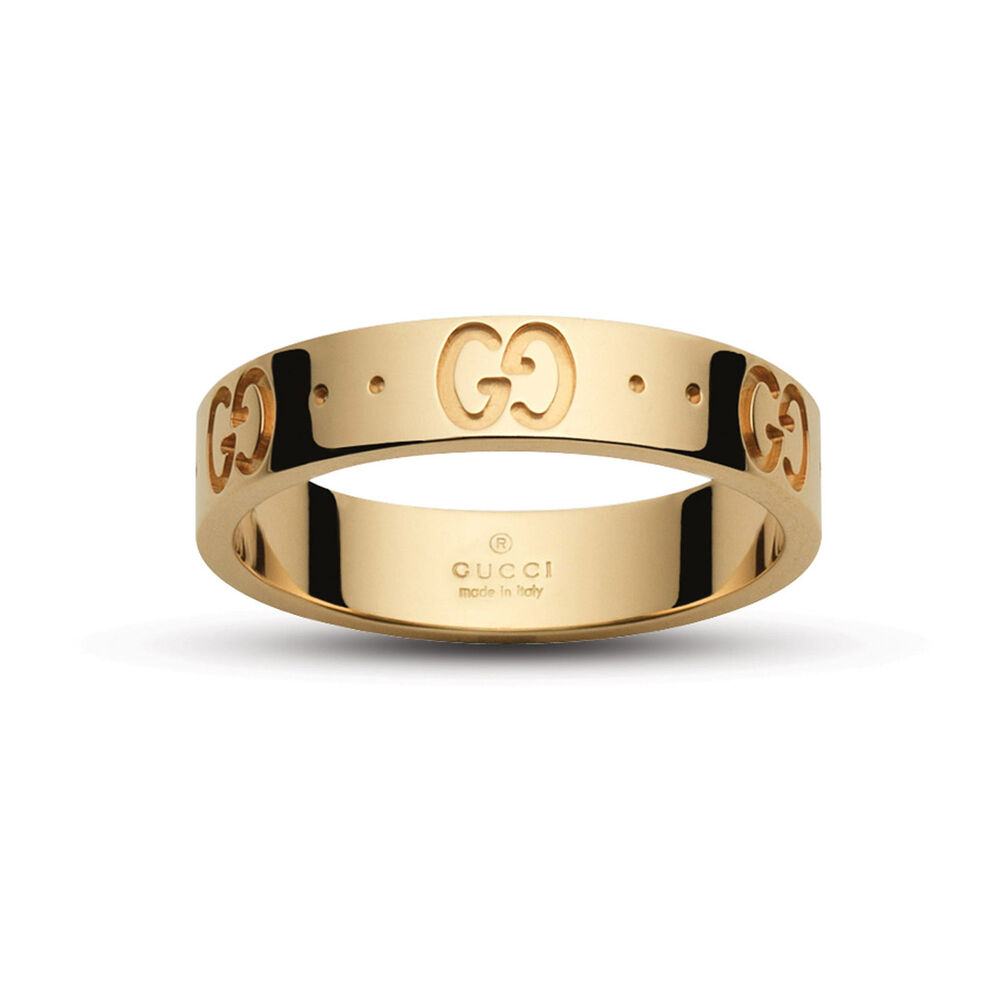 Gucci Icon 18ct Yellow Gold Thin Band Size 13