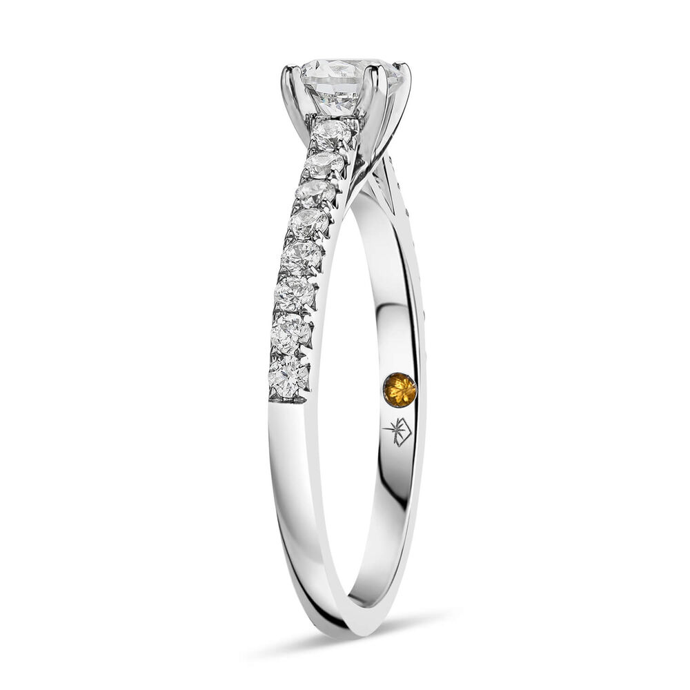 Northern Star 18ct White Gold Solitaire with Shoulders 0.50 Carat Diamond Ring image number 4