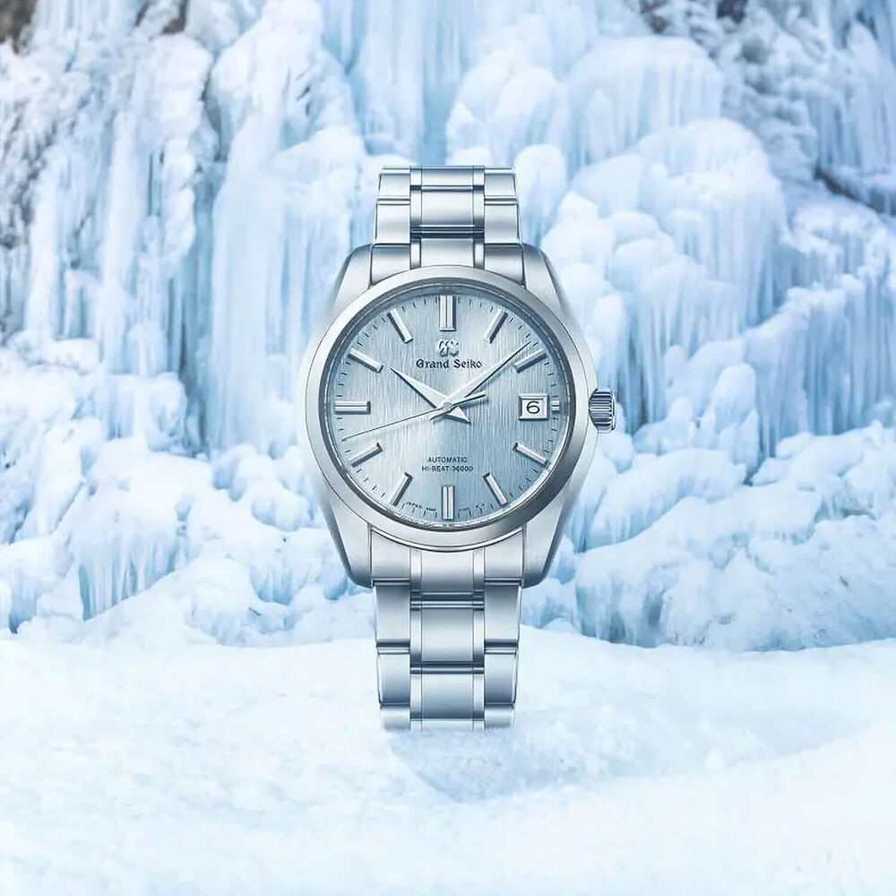 Grand Seiko ‘Icefall’ Hi-Beat 1998 Revival in Titanium 40mm Blue Dial Bracelet Watch image number 3