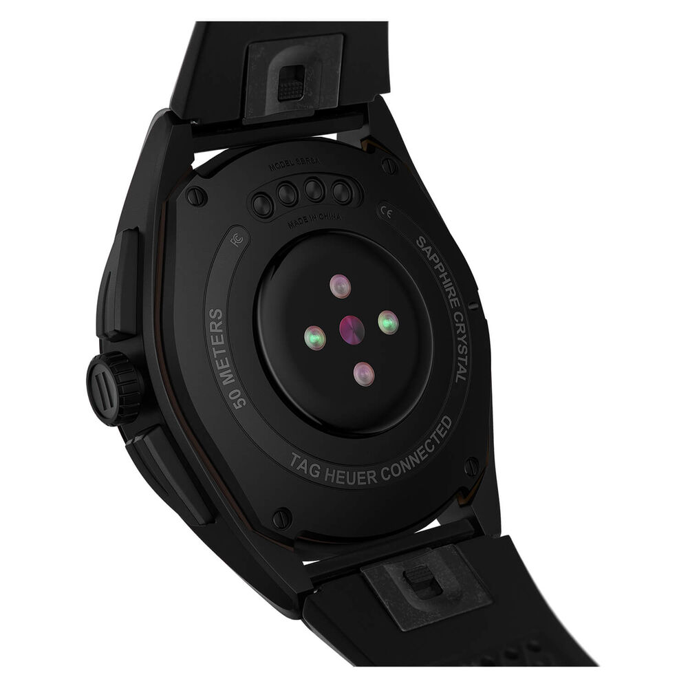 TAG Heuer Connected Calibre E4 45mm Dial Touch Screen Titanium Case Black Rubber Strap Watch image number 4