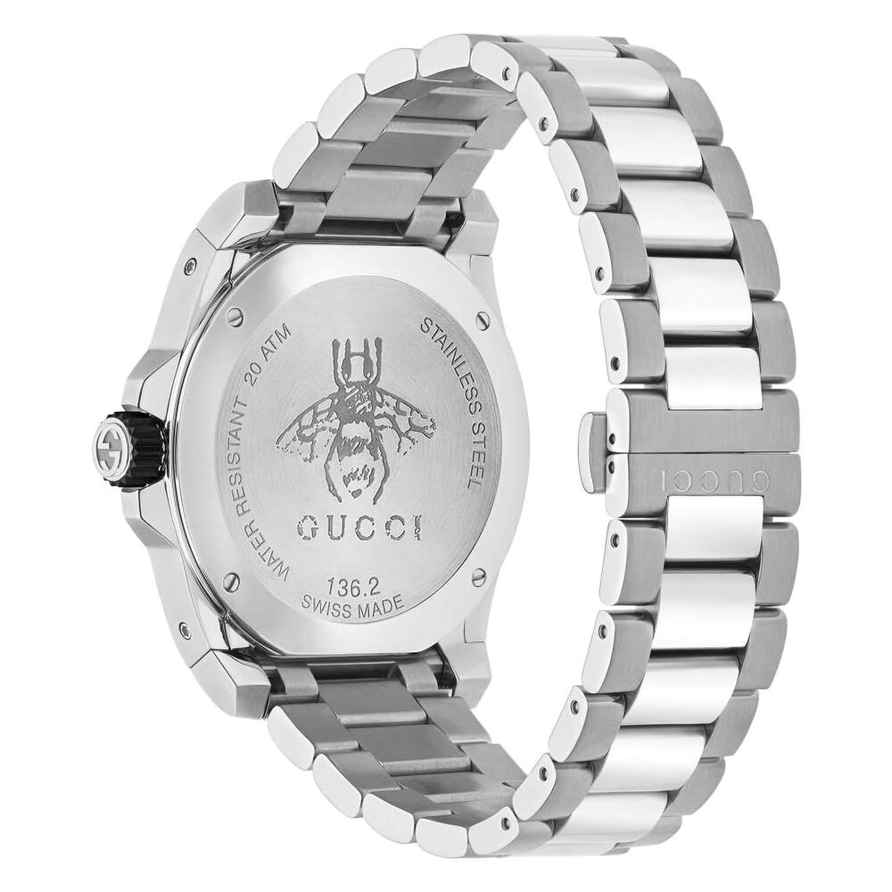 Pre-Owned Gucci Dive 45mm Black Dial Snake Motif Bracelet Men's Watch