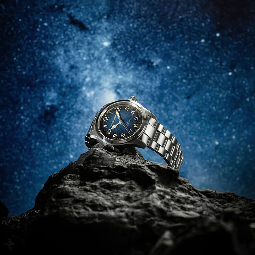 Hamilton Khaki Field Murph 38mm Blue Dial Steel Bracelet Watch