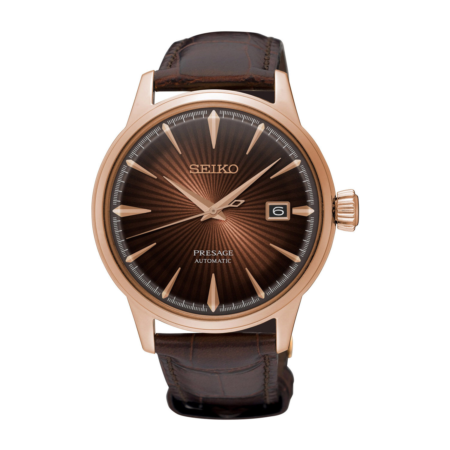 Seiko Presage Cocktail Collection Bronze Dial Leather Watch