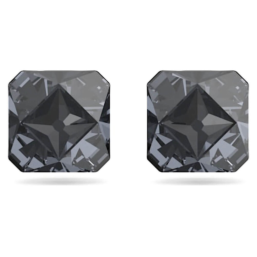 Swarovski Chroma Grey Pyramid Crystal Stud Earrings