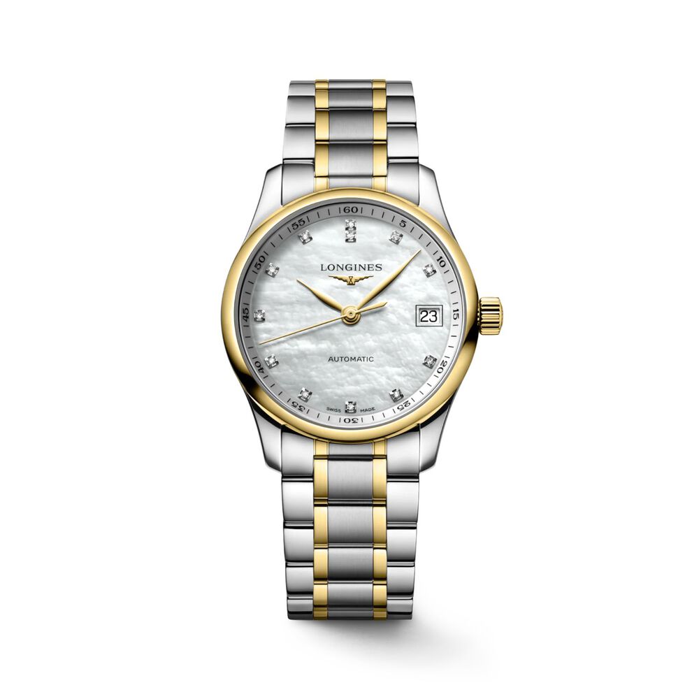 Longines Master Collection Collection 34mm MOP Dial Steel & 18ct Yellow Gold Bracelet Watch image number 0