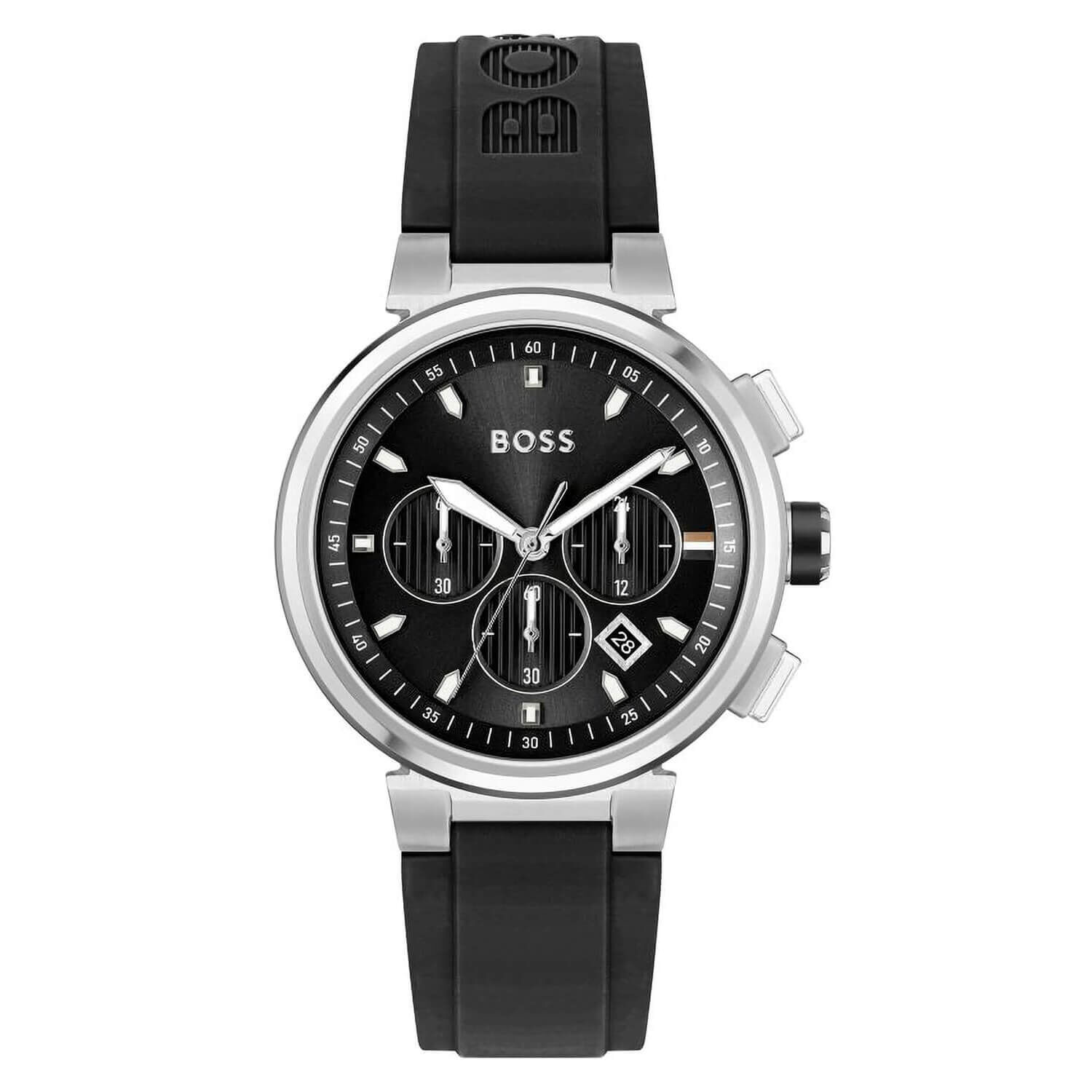 Hugo boss watch black sales rubber strap
