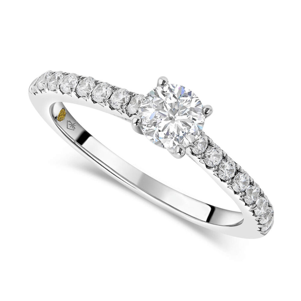 Northern Star 18ct White Gold Solitaire with Shoulders 0.50 Carat Diamond Ring image number 0