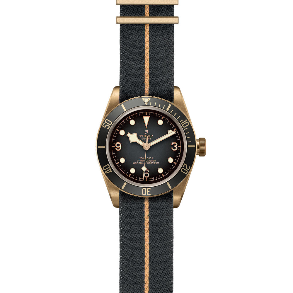 TUDOR Black Bay Bronze Swiss Dive 43mm Fabric Strap Mens Watch image number 1