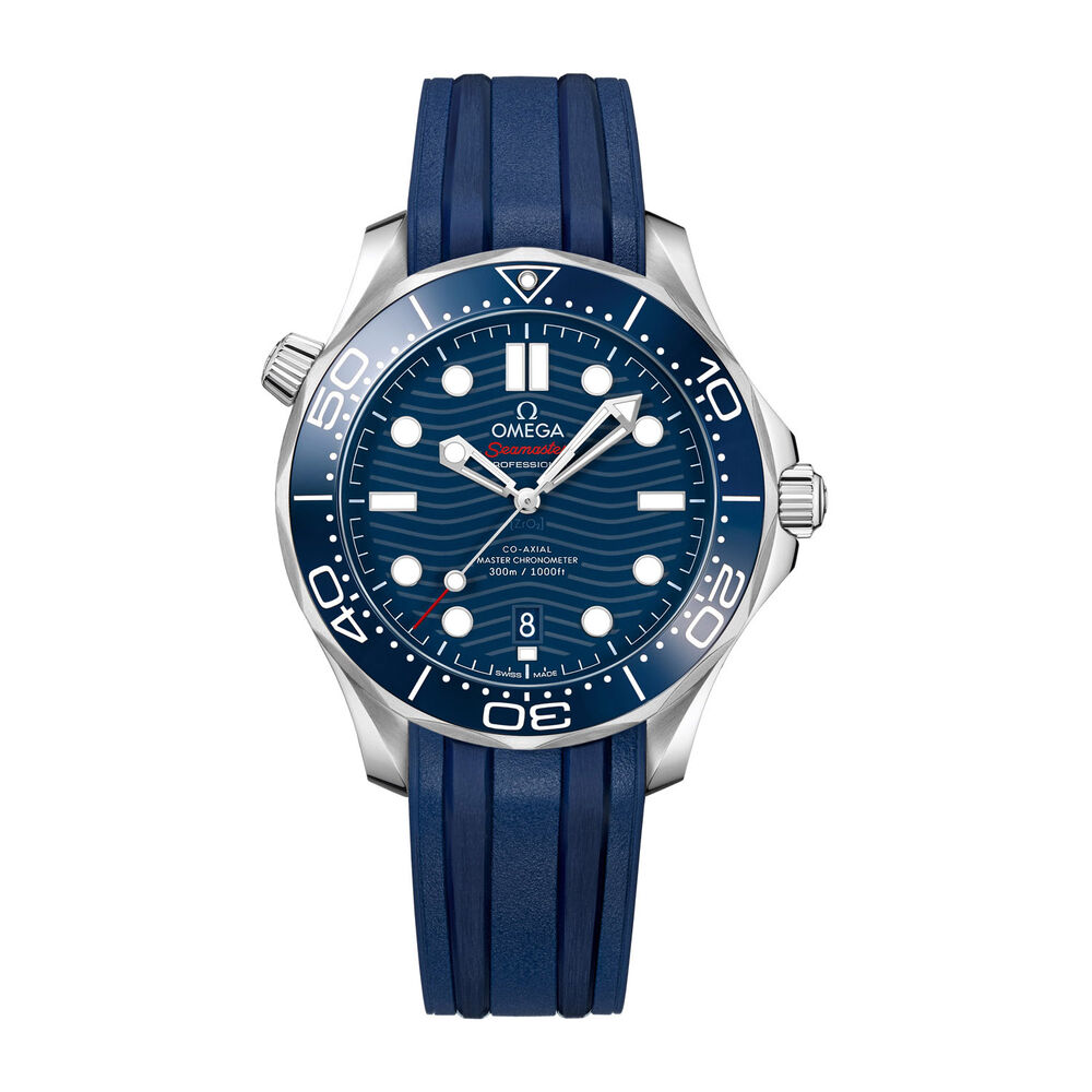 Omega Seamaster Diver Blue Rubber 42mm Men's Watch image number 0