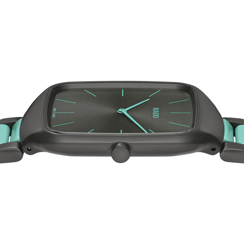 Rado True Square Thinline Les Couleurs™ Le Corbusier 37mm Black Dial Bracelet Watch image number 2