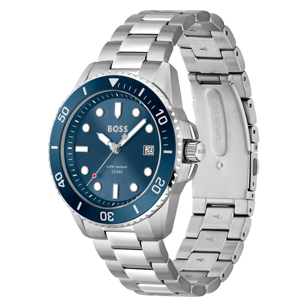 BOSS Ace 43mm Quartz Blue Dial Steel Case Bracelet Watch