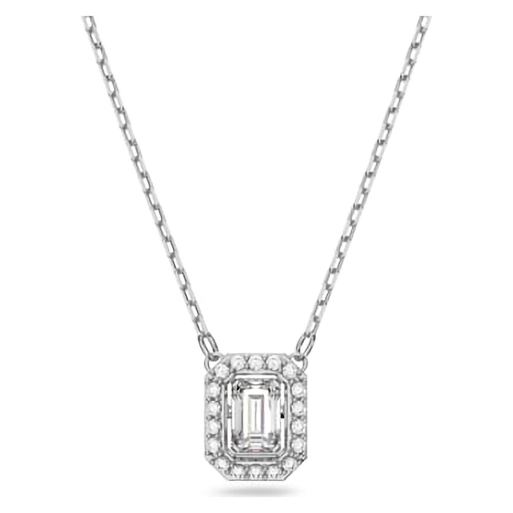 Swarovski Millenia Rhodium Plated White Crystal Pendant Necklace image number 0