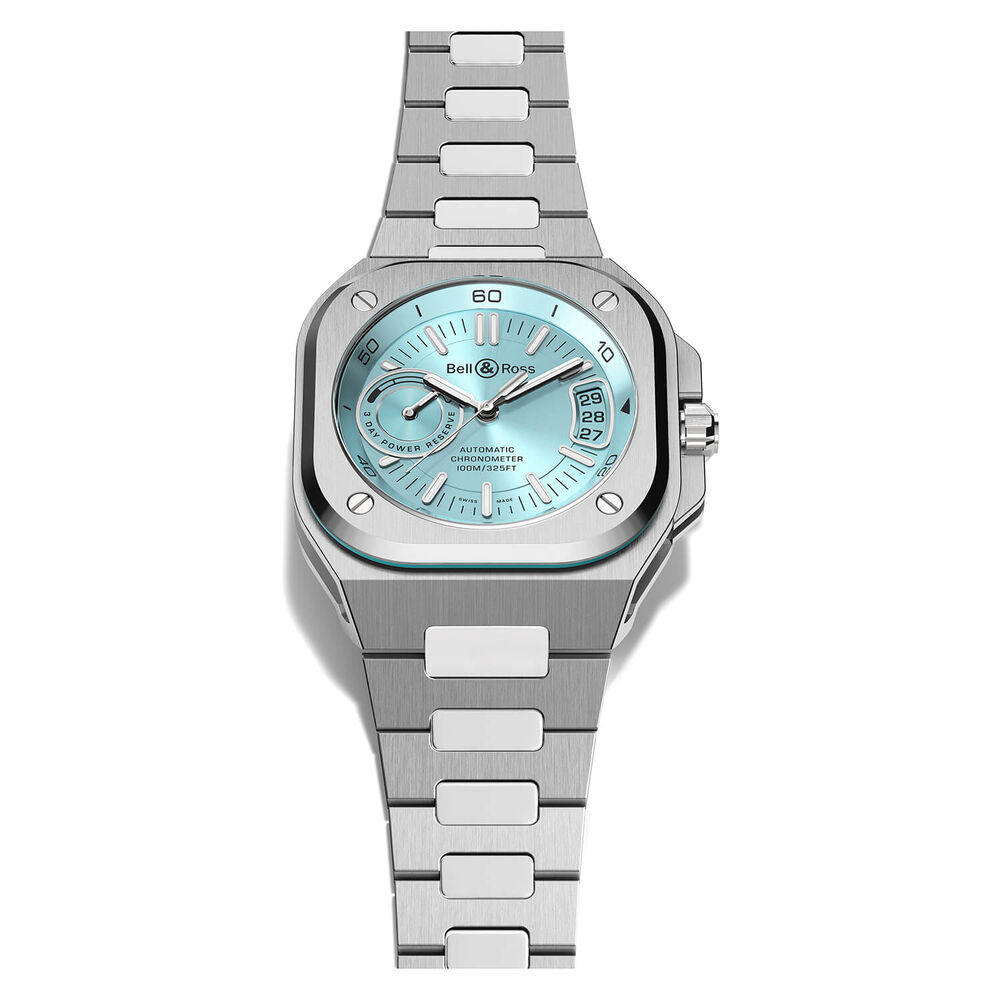 Bell & Ross BRX5 41mm Ice Blue Dial Steel Bracelet Watch