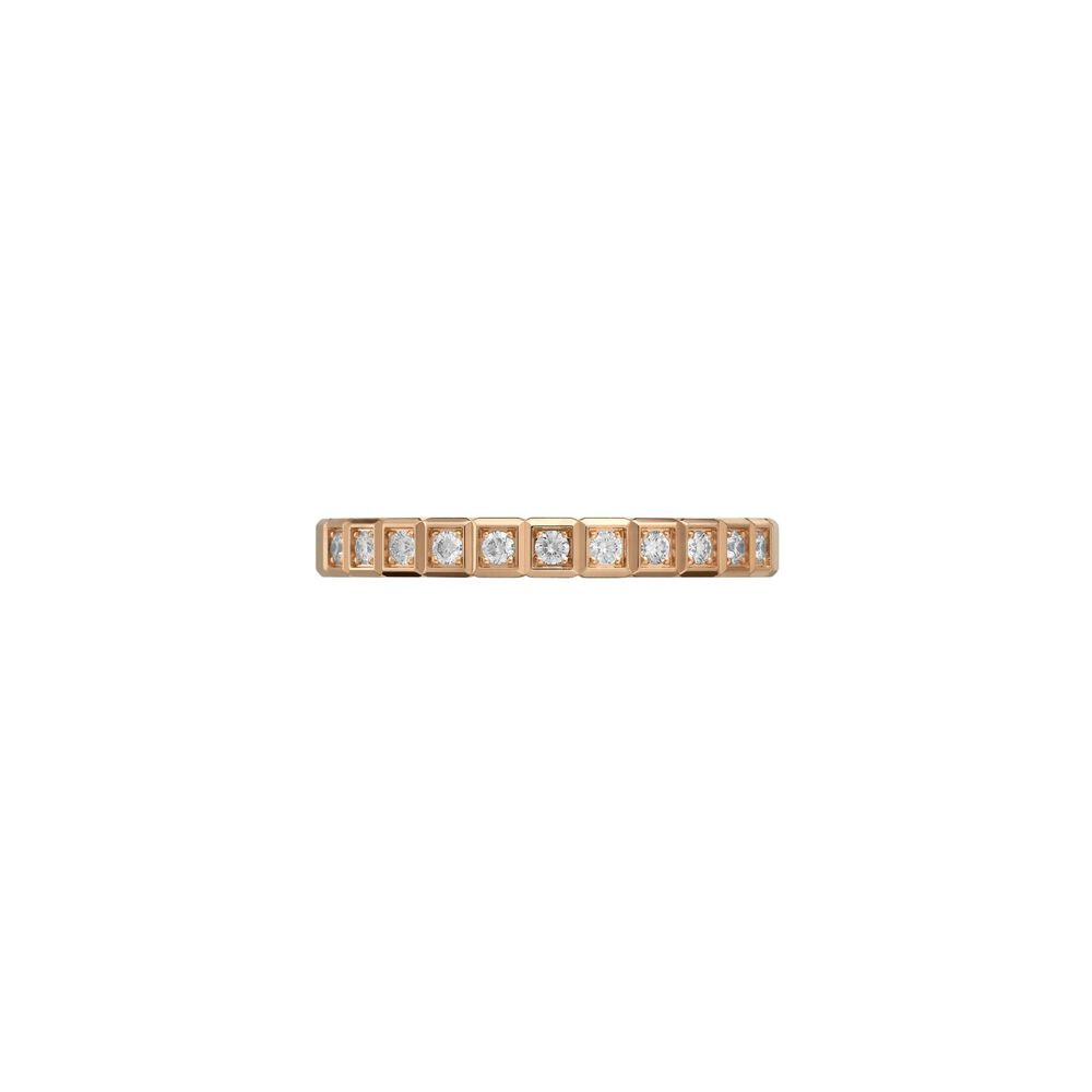 Chopard Ice Cube 18ct Rose Gold 0.11ct Half-Diamond Set Thin Band Ring