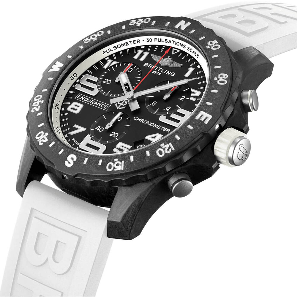 Breitling Endurance Pro 44mm White Detail Rubber Strap Watch