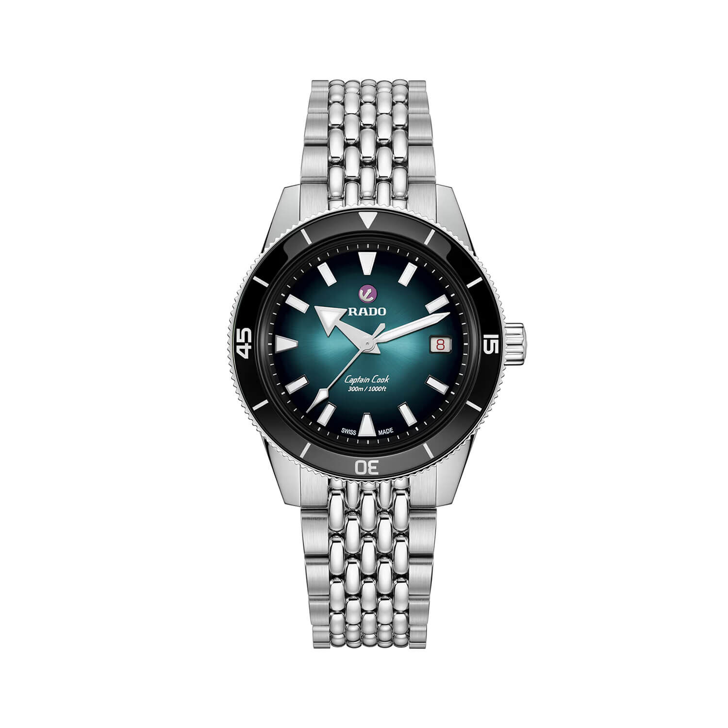 Rado Captain Cook Automatic 39mm Turqoise Dial Watch