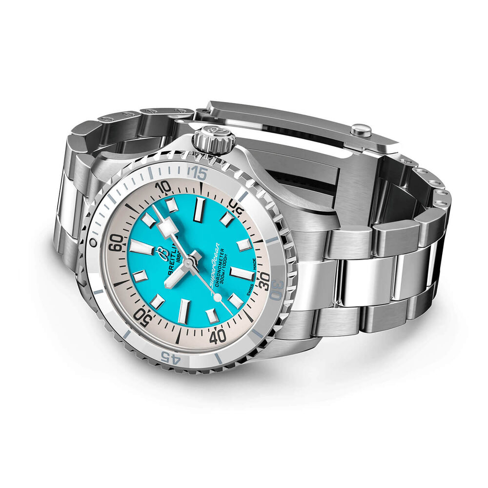 Breitling Superocean Automatic 36 Blue Dial Bracelet Watch image number 2