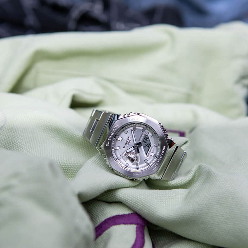 G-SHOCK G-STEEL 49.3mm Silver Dial Stainless Steel Bracelet Watch
