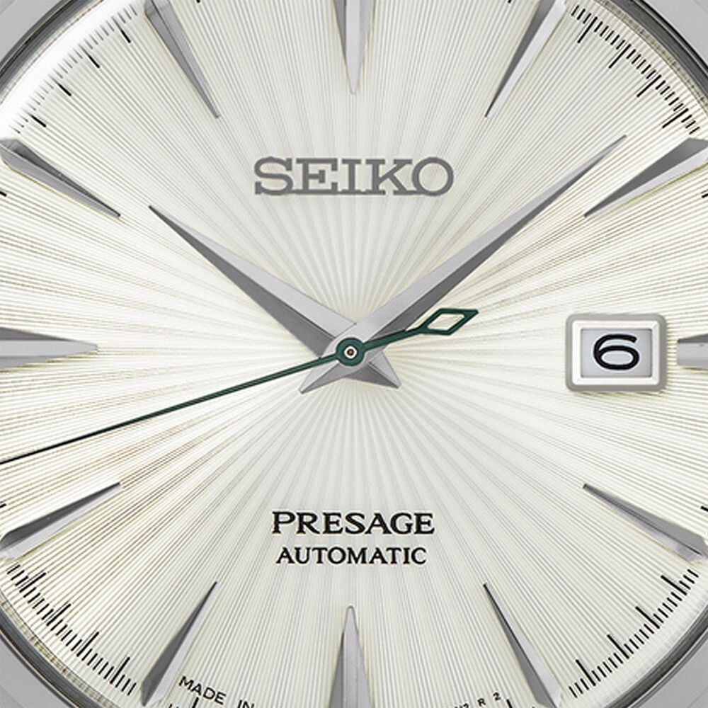 Seiko Presage Cocktail Time 40.5mm Silver Dial Steel Bracelet Watch