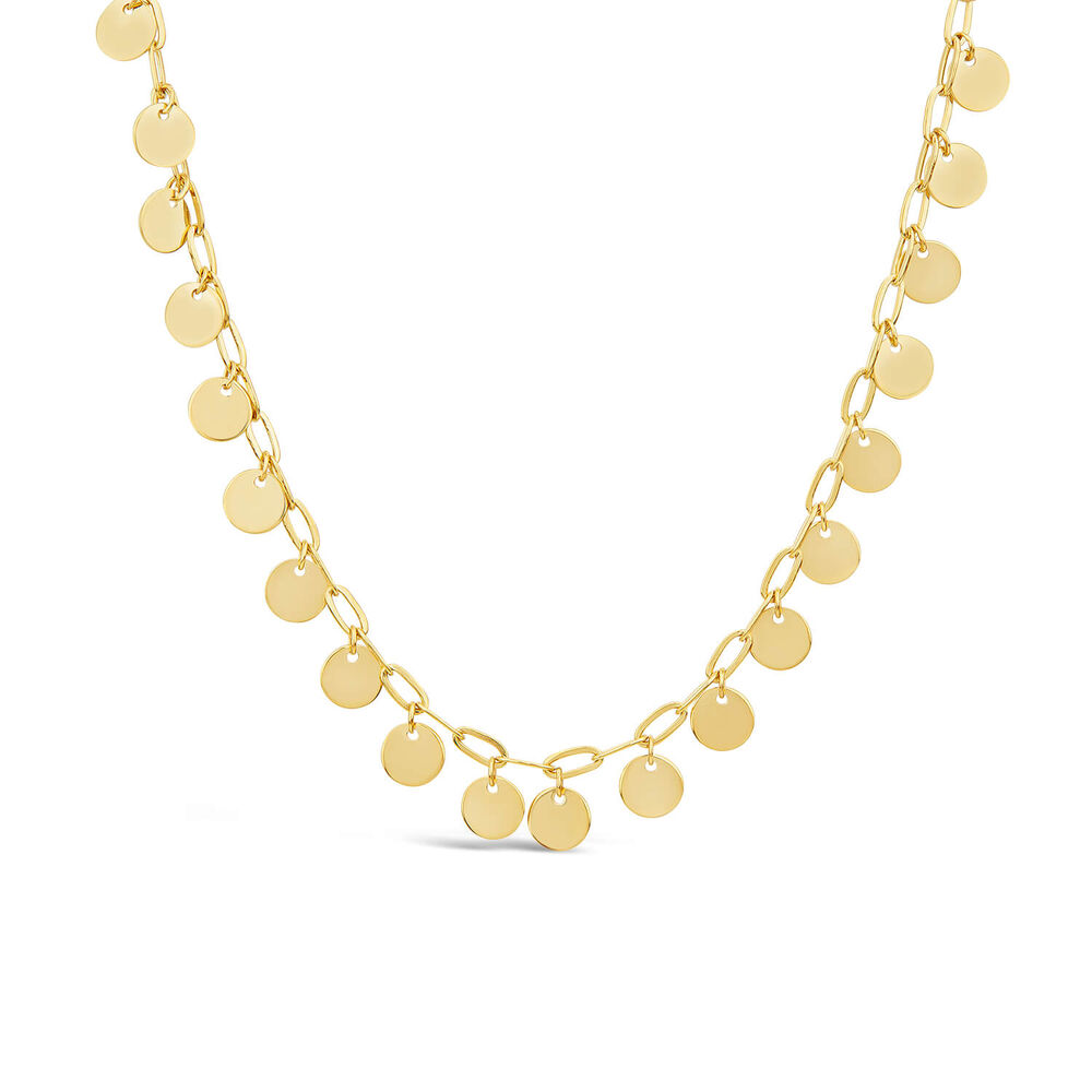 9ct Yellow Gold Polished Mini Discs Necklet image number 0