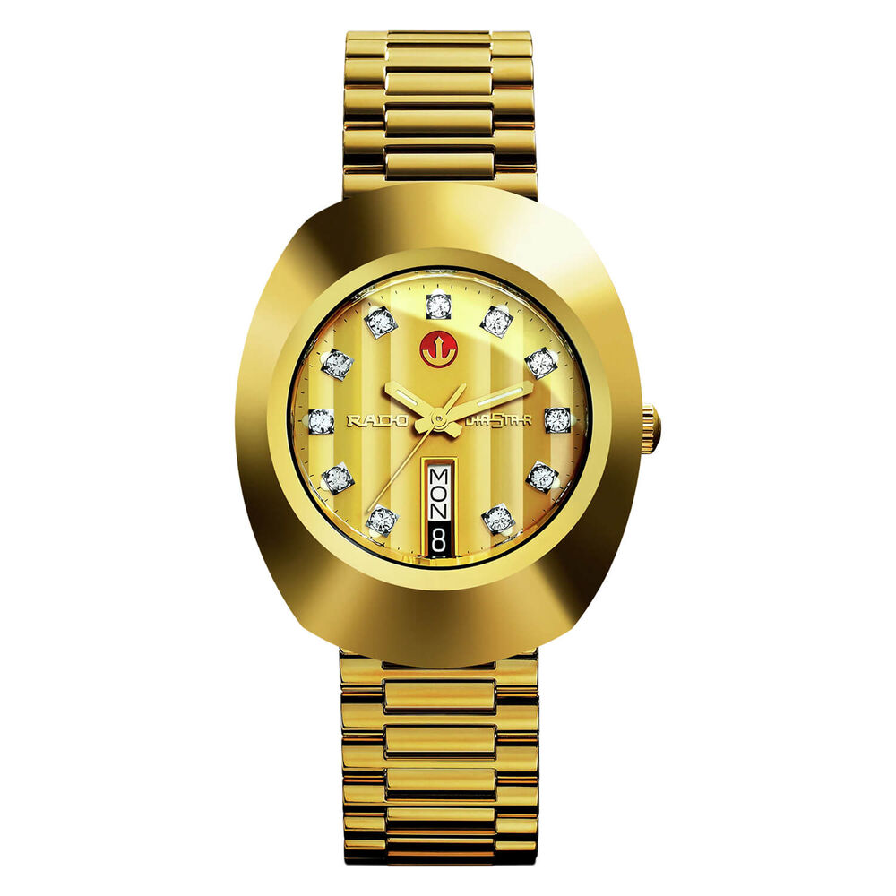 Rado Diastar 35mm Gold Dial Yellow Gold Case Watch