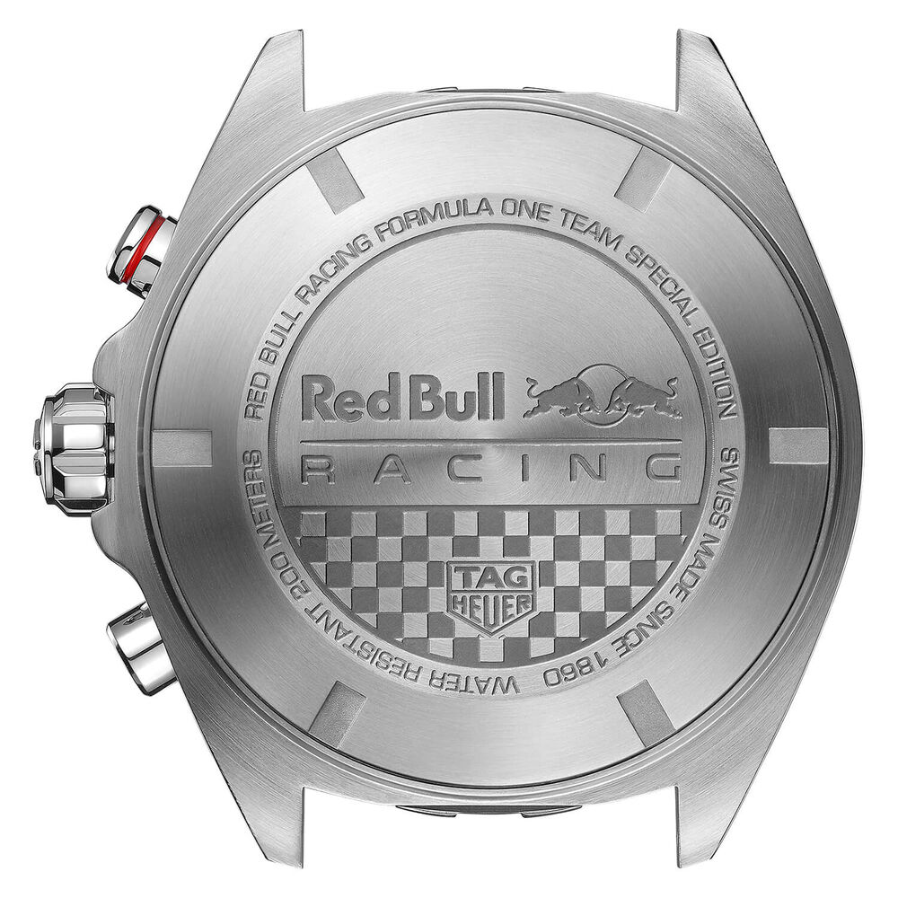 TAG Heuer Formula 1 Red Bull Quartz 43mm Chronograph Blue Dial Blue Rubber Strap Watch image number 6