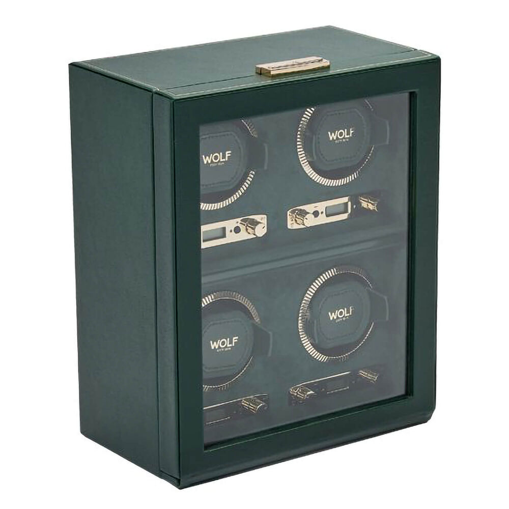 WOLF BRITISH RACING 4pc Green Watch Winder image number 2