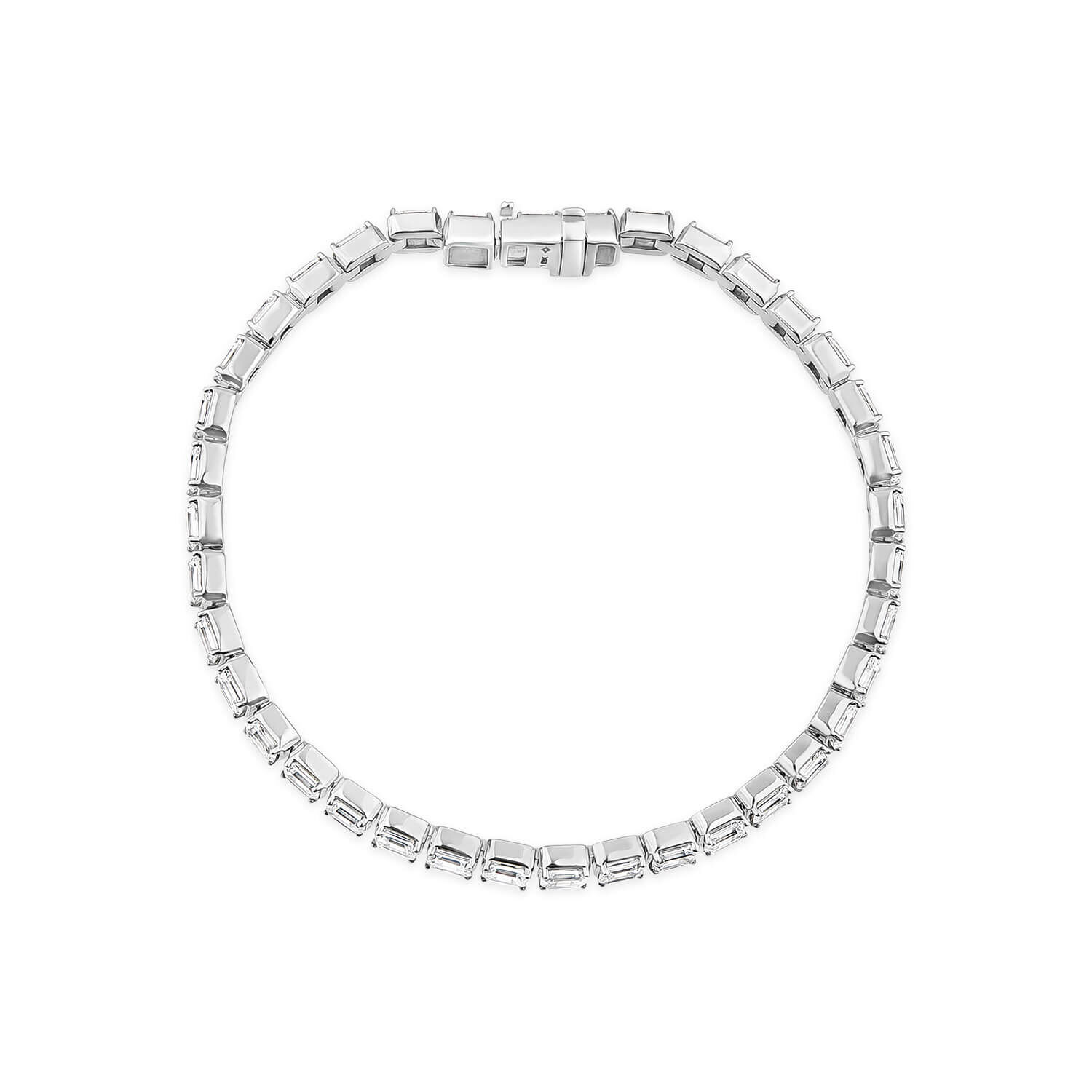 Diamond tennis bracelet emerald cut best sale