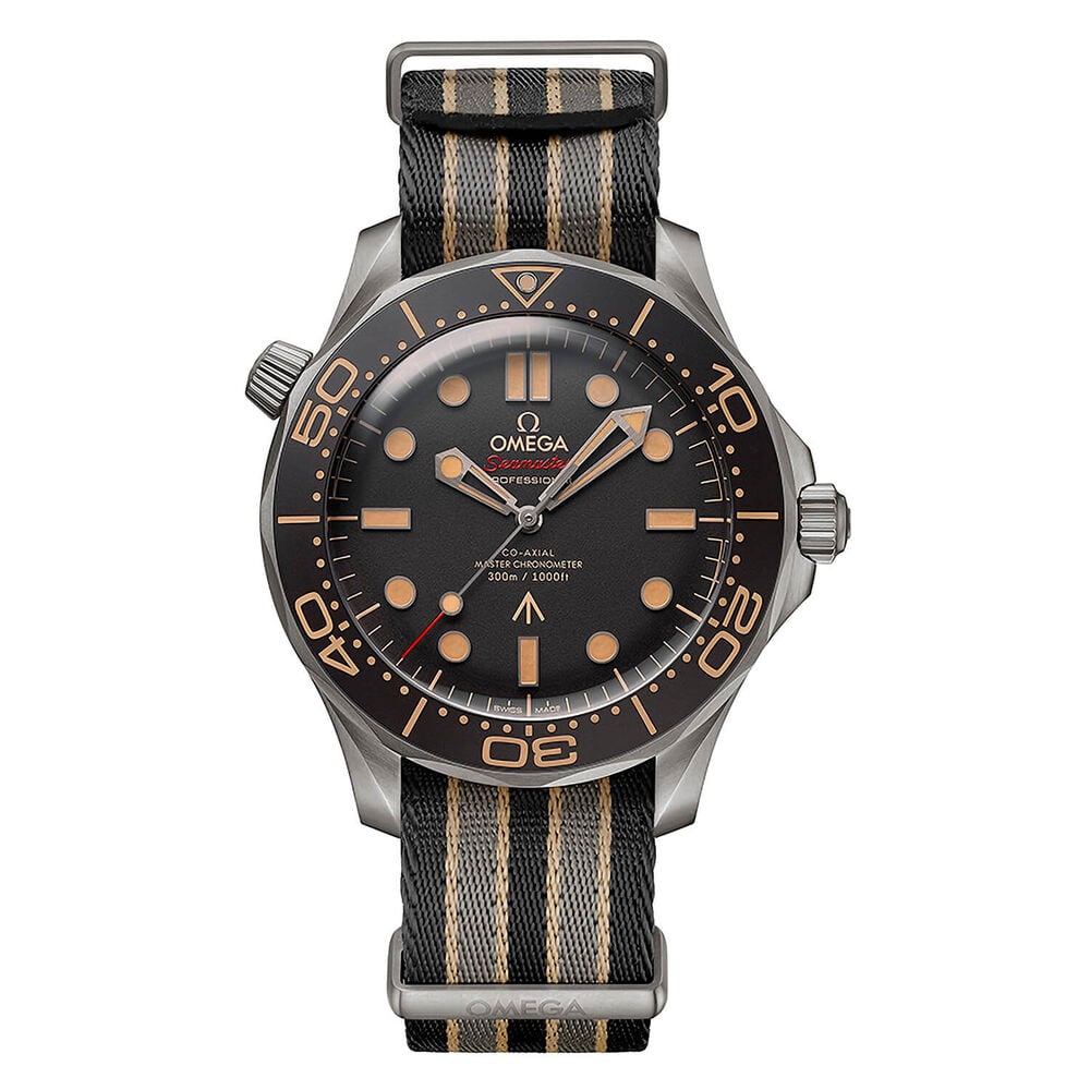 OMEGA Seamaster Bond Brown Dial Titanium Case NATO Strap Watch