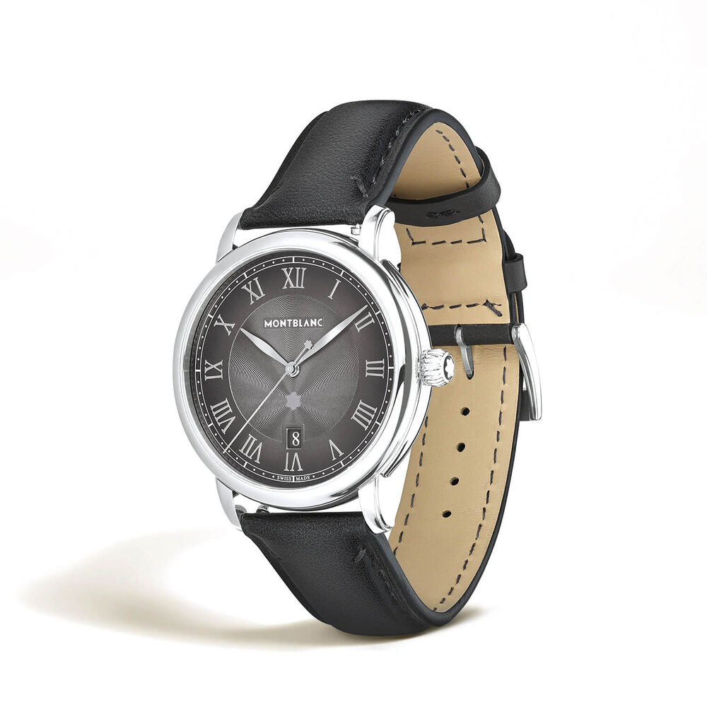 Montblanc Star Legacy Automatic Date 42mm Anthracite Dial Black Strap Watch image number 1