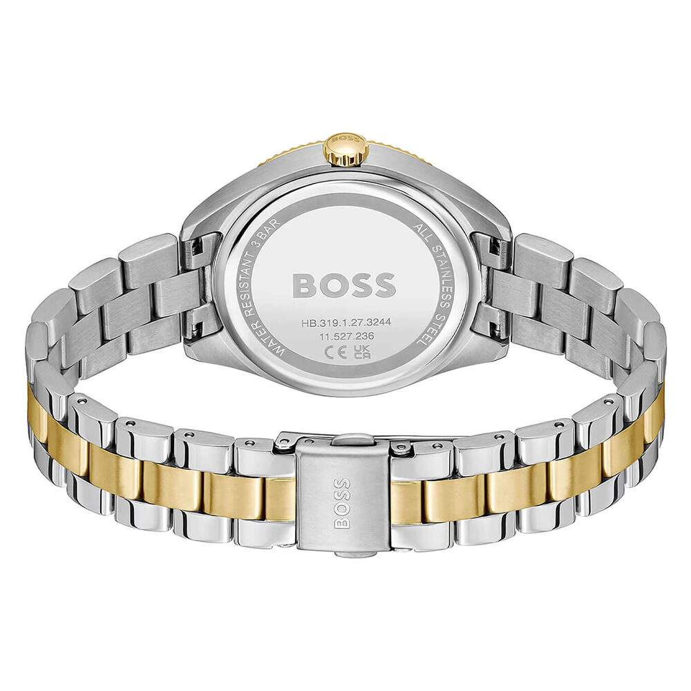 BOSS Sage Sport 34mm Silver Dial Two Tone Steel Bracelet Watch image number 3